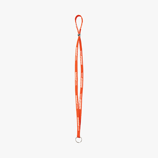 1/2 Adjustable Polyester Lanyard w/Split Ring