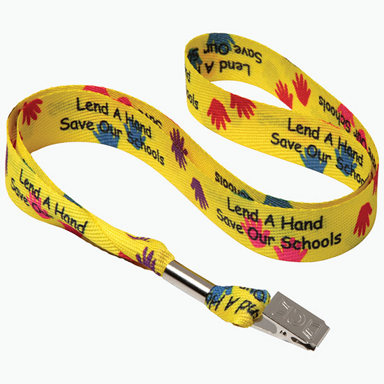 1 Dye Sublimated Poly Lanyard w/Bulldog Clip