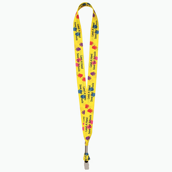 1 Dye Sublimated Poly Lanyard w/Bulldog Clip