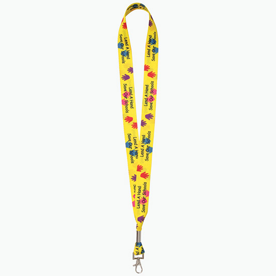 1 Dye Sublimated Poly Lanyard w/Metal Lobster Claw Hook
