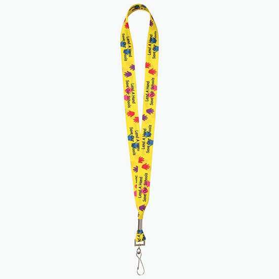 1 Dye Sublimated Poly Lanyard w/Metal Swivel Snap Hook