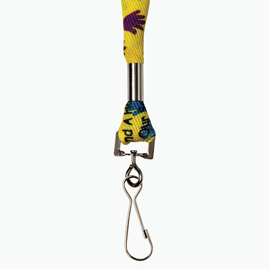 1 Dye Sublimated Poly Lanyard w/Metal Swivel Snap Hook