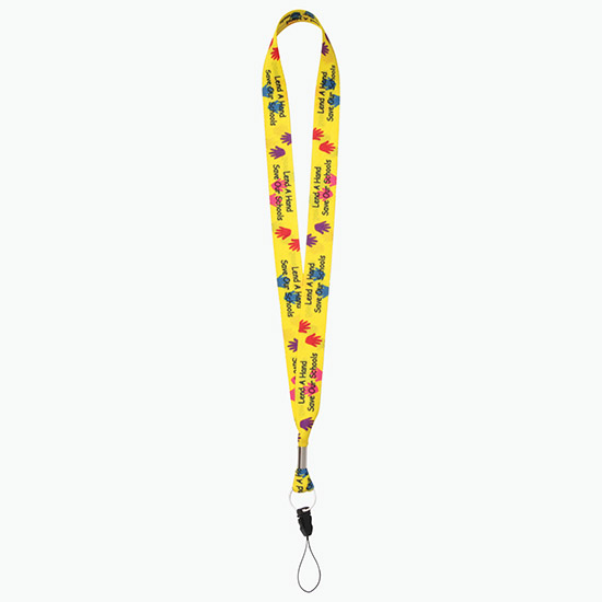 1 Dye Sublimated Poly Lanyard w/Split Ring w/Accessory Loop