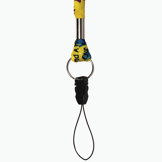 1 Dye Sublimated Poly Lanyard w/Split Ring w/Accessory Loop