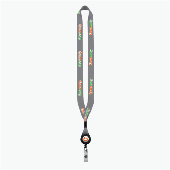 3/4 Dye Sublimated Lanyard with Retractable Badge Reel
