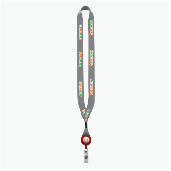 3/4 Dye Sublimated Lanyard with Retractable Badge Reel