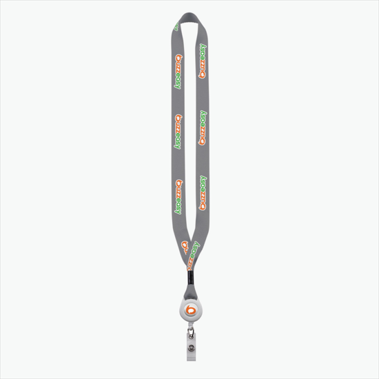 3/4 Dye Sublimated Lanyard with Retractable Badge Reel
