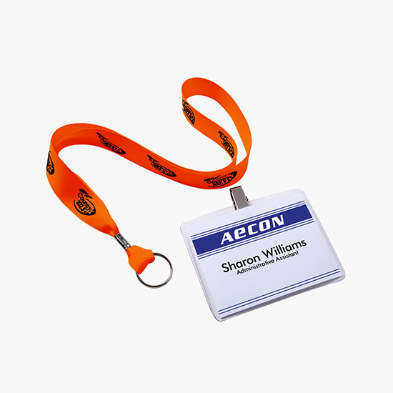 7/8 Super Value Polyester Lanyard with 3 x 4 Badge Holder Combo