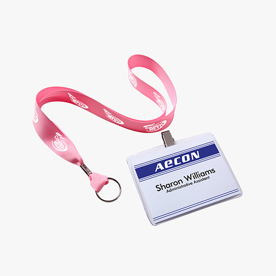 7/8 Super Value Polyester Lanyard with 3 x 4 Badge Holder Combo