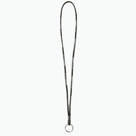 Plan Ahead & Save - 1/4 Round Custom Woven Lanyard - Black Ox Split Ring