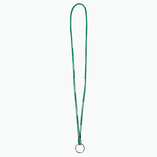 Plan Ahead & Save - 1/4 Round Custom Woven Lanyard - Black Ox Split Ring