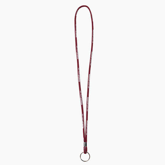 Plan Ahead & Save - 1/4 Round Custom Woven Lanyard - Black Ox Split Ring