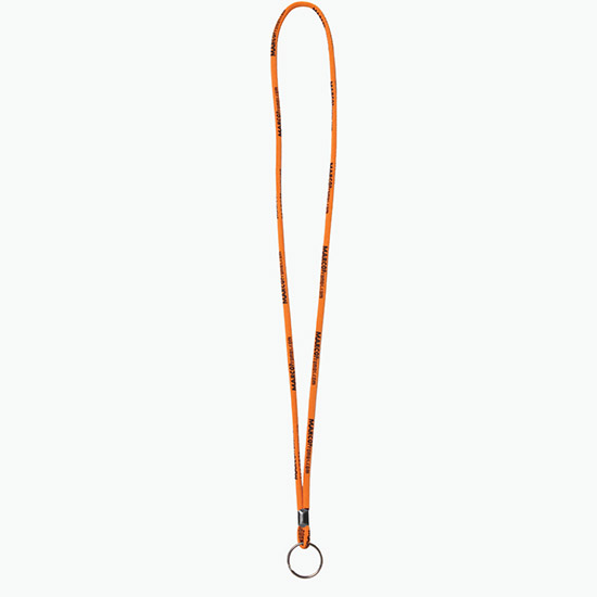 Plan Ahead & Save - 1/4 Round Custom Woven Lanyard - Black Ox Split Ring