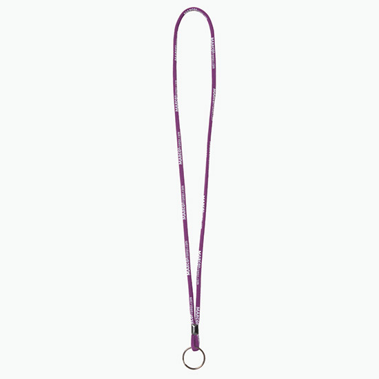 Plan Ahead & Save - 1/4 Round Custom Woven Lanyard - Black Ox Split Ring