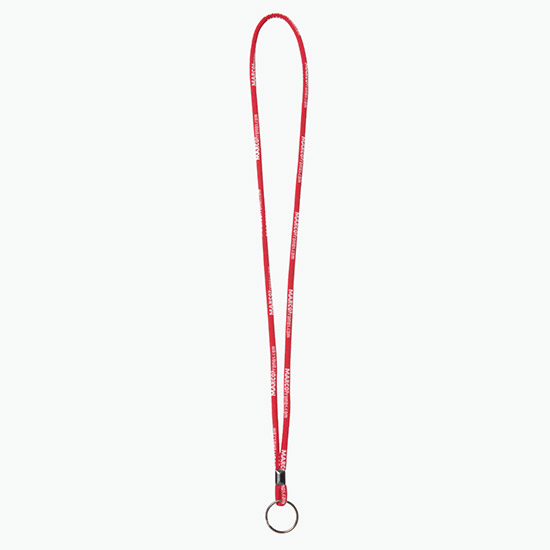 Plan Ahead & Save - 1/4 Round Custom Woven Lanyard - Black Ox Split Ring