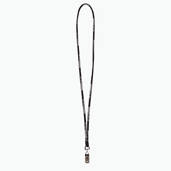 Plan Ahead & Save - 1/4 Round Custom Woven Lanyard - Black Ox Swivel Bulldog Clip