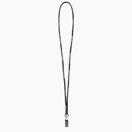 Plan Ahead & Save - 1/4 Round Custom Woven Lanyard - Black Ox Swivel Bulldog Clip