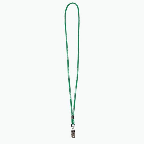 Plan Ahead & Save - 1/4 Round Custom Woven Lanyard - Black Ox Swivel Bulldog Clip