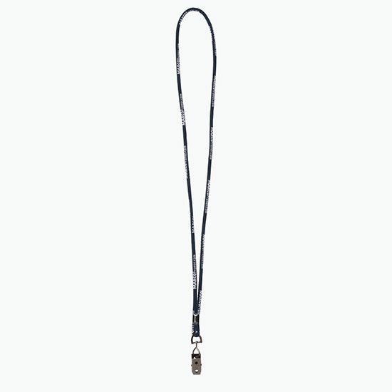 Plan Ahead & Save - 1/4 Round Custom Woven Lanyard - Black Ox Swivel Bulldog Clip