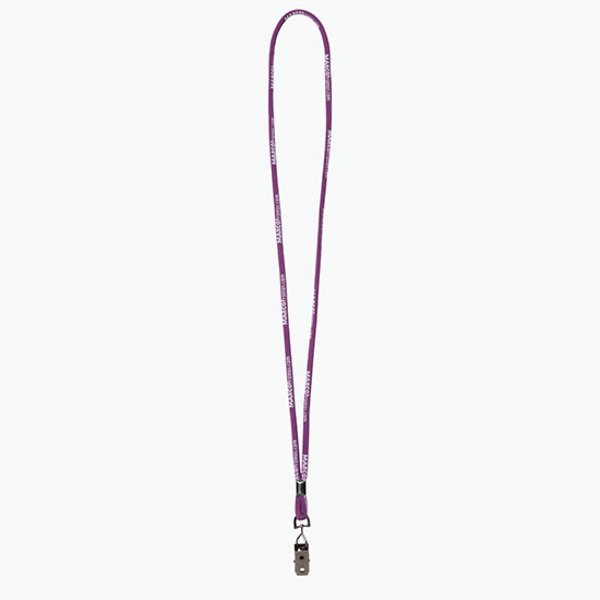Plan Ahead & Save - 1/4 Round Custom Woven Lanyard - Black Ox Swivel Bulldog Clip