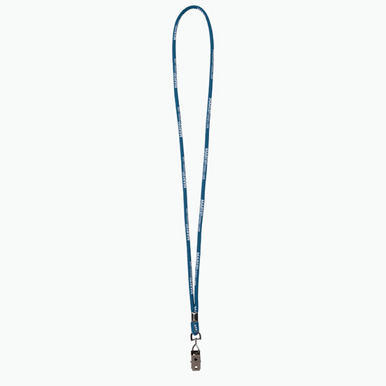 Plan Ahead & Save - 1/4 Round Custom Woven Lanyard - Black Ox Swivel Bulldog Clip
