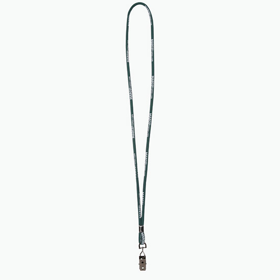Plan Ahead & Save - 1/4 Round Custom Woven Lanyard - Black Ox Swivel Bulldog Clip