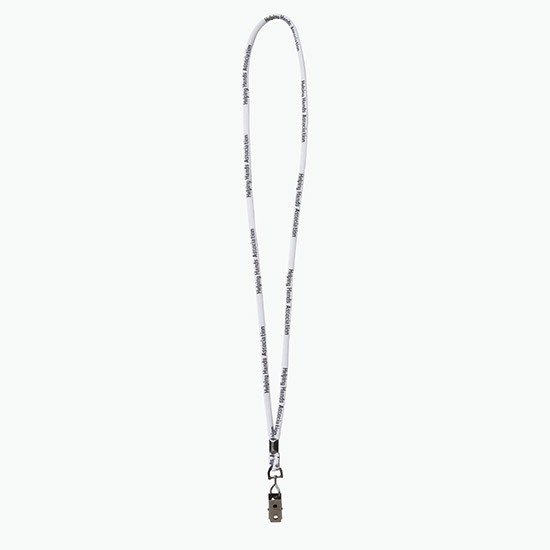 Plan Ahead & Save - 1/4 Round Custom Woven Lanyard - Black Ox Swivel Bulldog Clip