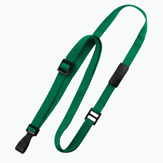 3/8 Adjustable Breakaway Polyester Lanyard with No-Twist Hook - Blank