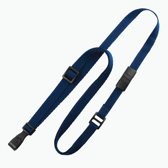 3/8 Adjustable Breakaway Polyester Lanyard with No-Twist Hook - Blank