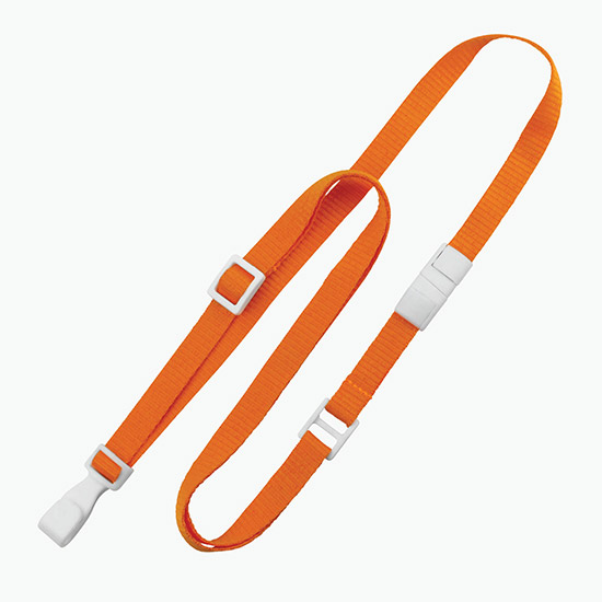 3/8 Adjustable Breakaway Polyester Lanyard with No-Twist Hook - Blank