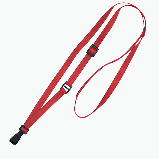 3/8 Adjustable Breakaway Polyester Lanyard with No-Twist Hook - Blank