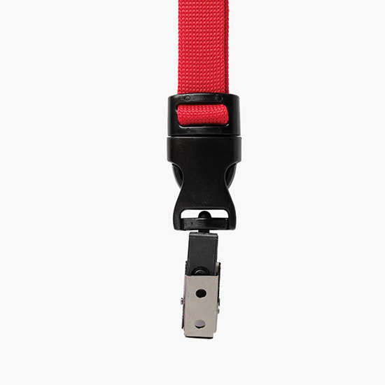 5/8 Breakaway Detachable Polyester Lanyard w/Bulldog Clip - Blank