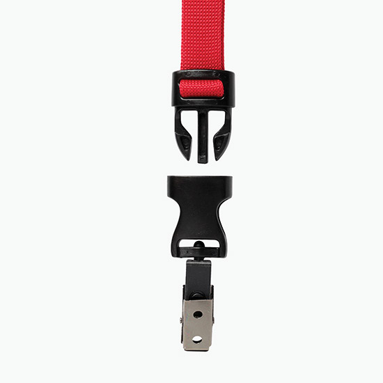 5/8 Breakaway Detachable Polyester Lanyard w/Bulldog Clip - Blank