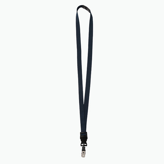 5/8 Breakaway Detachable Polyester Lanyard w/Bulldog Clip - Blank