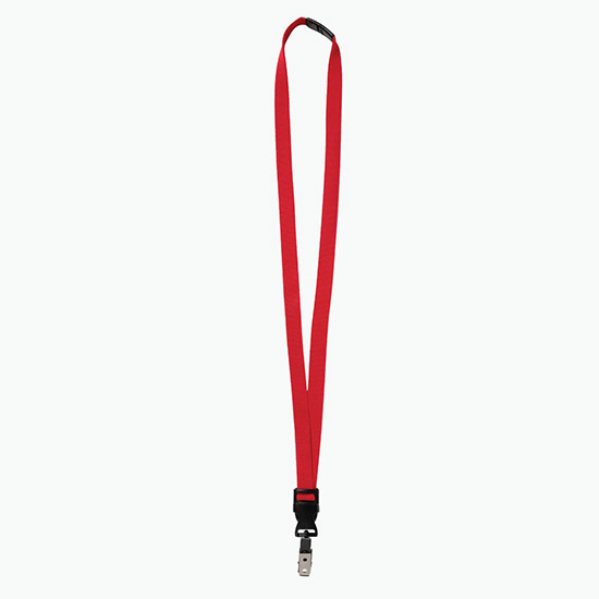 5/8 Breakaway Detachable Polyester Lanyard w/Bulldog Clip - Blank