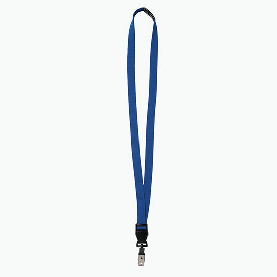 5/8 Breakaway Detachable Polyester Lanyard w/Bulldog Clip - Blank