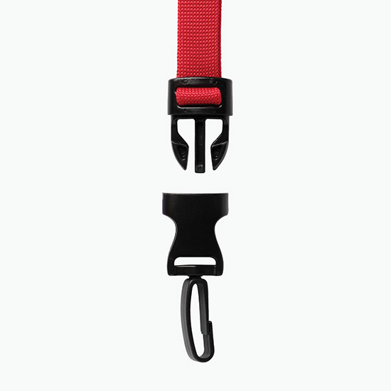 5/8 Breakaway Detachable Polyester Lanyard w/Plastic Swivel Snap Hook - Blank