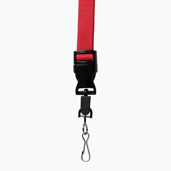 5/8 Breakaway Detachable Polyester Lanyard w/Swivel Hook - Blank