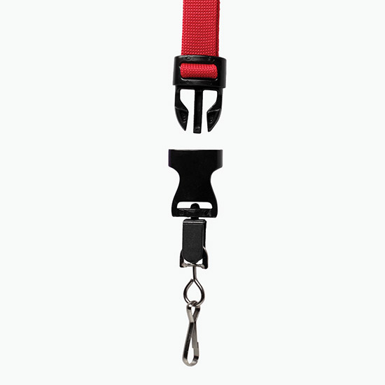 5/8 Breakaway Detachable Polyester Lanyard w/Swivel Hook - Blank