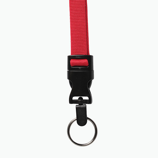 5/8 Breakaway Detachable Polyester Lanyard w/Split Ring - Blank