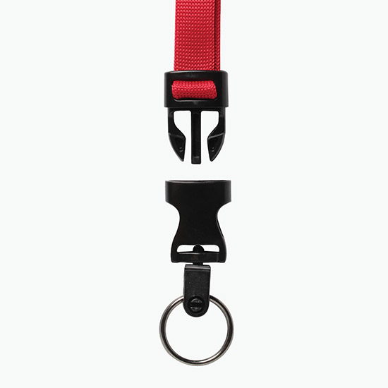 5/8 Breakaway Detachable Polyester Lanyard w/Split Ring - Blank