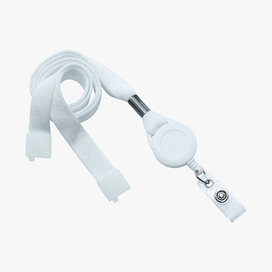 5/8 Breakaway Polyester Lanyard Badge Reel Combo - Blank