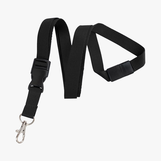 5/8 Breakaway Detachable Polyester Lanyard with Trigger Hook - Blank
