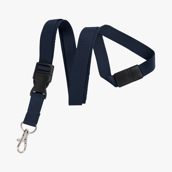 5/8 Breakaway Detachable Polyester Lanyard with Trigger Hook - Blank