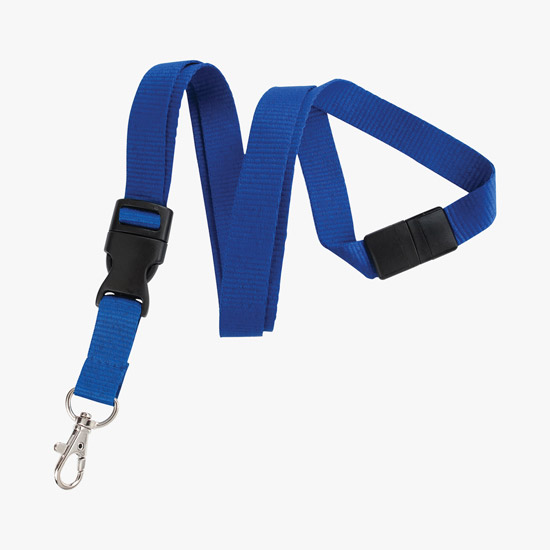 5/8 Breakaway Detachable Polyester Lanyard with Trigger Hook - Blank