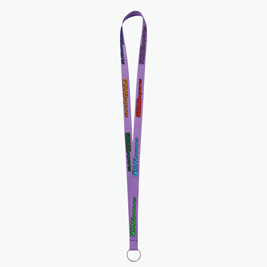 Plan Ahead & Save - 5/8 Economy Poly-Dye Full-Color Printed Lanyard w/Key Ring