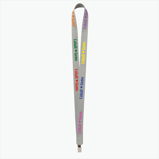 Plan Ahead & Save - 3/4 Economy Poly-Dye Full-Color Printed Lanyard w/Non-Swivel Bulldog Clip