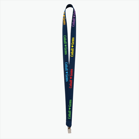 Plan Ahead & Save - 3/4 Economy Poly-Dye Full-Color Printed Lanyard w/Non-Swivel Bulldog Clip