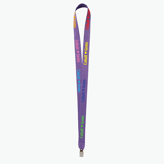 Plan Ahead & Save - 3/4 Economy Poly-Dye Full-Color Printed Lanyard w/Non-Swivel Bulldog Clip