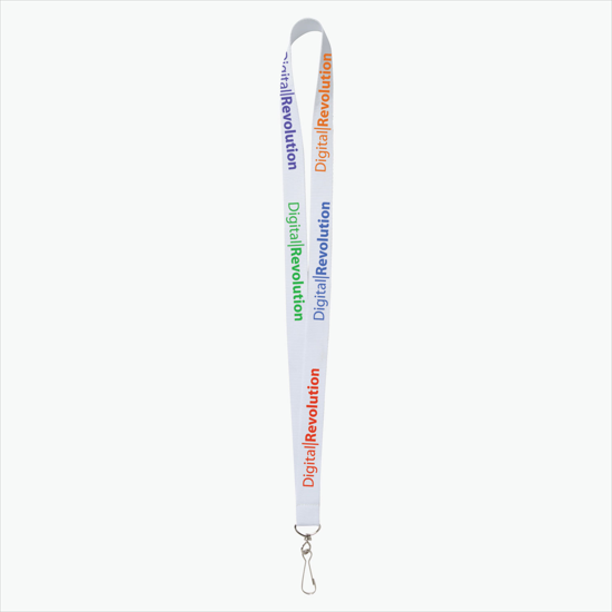 Plan Ahead & Save - 3/4 Economy Poly-Dye Full-Color Printed Lanyard w/J-Hook